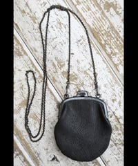 NU-1847  LEATHER POUCH WITH METAL CLASP "GAMAGUCHI