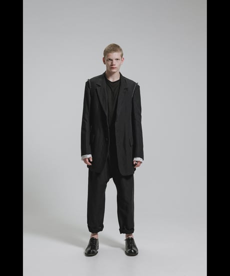 NU-1920   Cotton Linen Dobby Cloth Oversized Jacket (Detachable Sleeves)