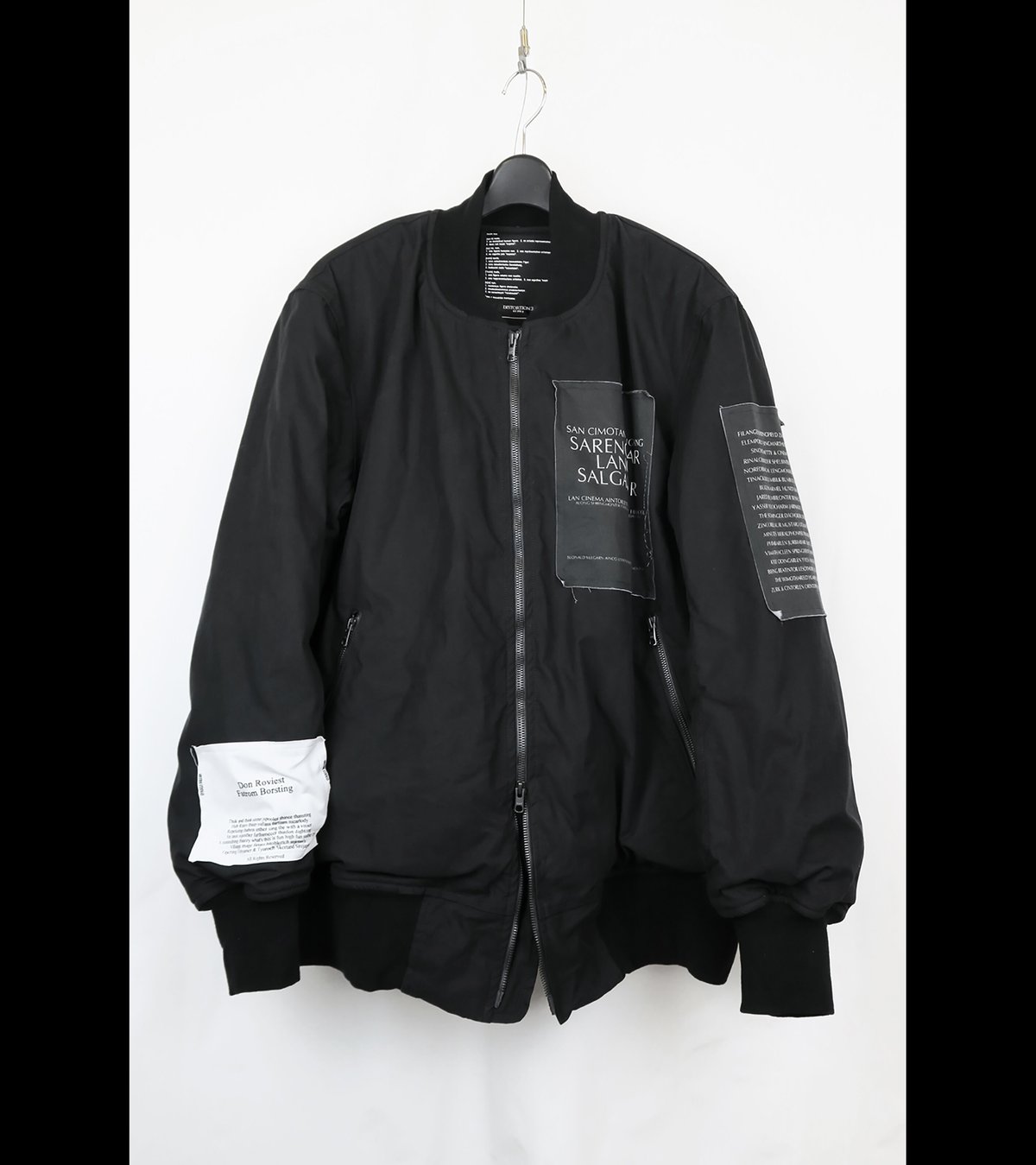 DS-243 - BOMBER JACKET w/PRINTED PATCHES | NUDE