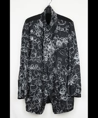 DS-186 - DISTORTION3 "HARUKA KITAMURA" PRINT OVERSIZED JACKET - BLACK