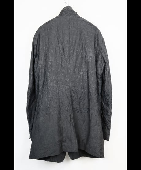 DS-283 - CRACK PRINT OVERSIZED JACKET - GREY