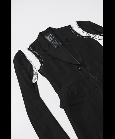 NU-1920   Cotton Linen Dobby Cloth Oversized Jacket (Detachable Sleeves)