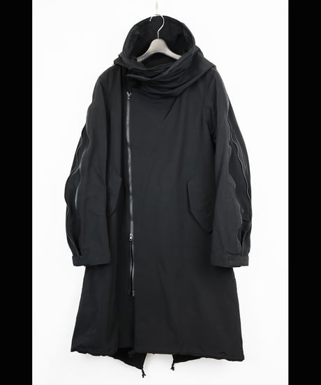 NU-1768 - MULTI ZIP MILITARY HOODIE COAT