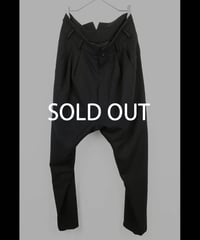 NU-1720 - COTTON/WOOL STRIPE 2 TUCKS DROP CROTCH PANTS