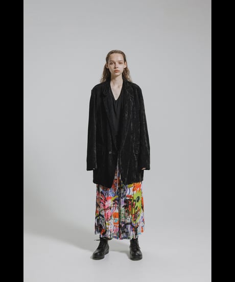 DS-336  Rayon Chiffon Inkjet Print Wide Leg Easy Cropped Pants