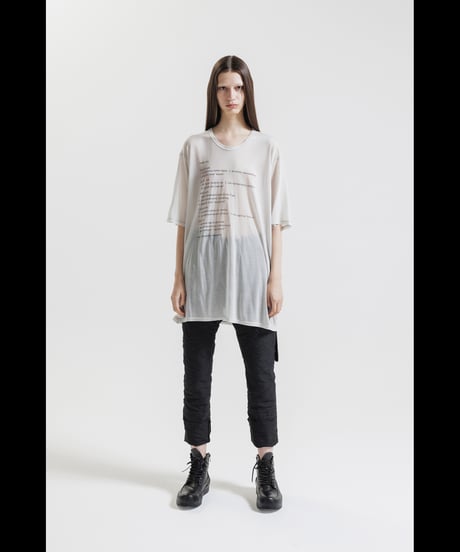 NU-1814 - OVERSIZED SHORT SLEEVE T SHIRT - PRINT - GREY