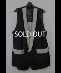NU-1731 - SLEEVELESS JACKET - BLACK
