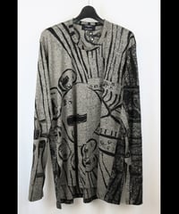 DS-266 - LONG SLEEVE T SHIRT - BLACK-BEIGE