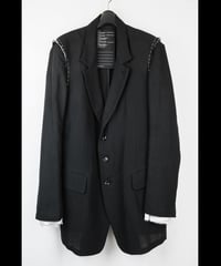 NU-1920   Cotton Linen Dobby Cloth Oversized Jacket (Detachable Sleeves)