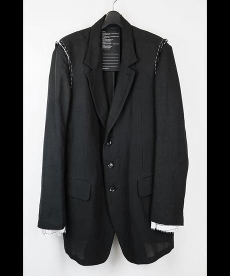 NU-1920   Cotton Linen Dobby Cloth Oversized Jacket (Detachable Sleeves)