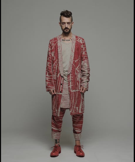 DS-261 - LONG JACKET w/ARM PARTS - ECRU-RED