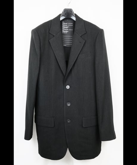 NU-1718 - OVERSIZED TAILORED JACKET - BLACK STRIPE