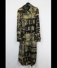 DS-250 - LOGO COLLAGE PRINT TRENCH COAT