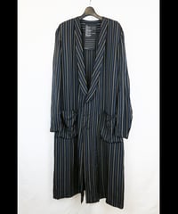 NU-1708  LONG JACKET /  BLACK-ECRU STRIPE
