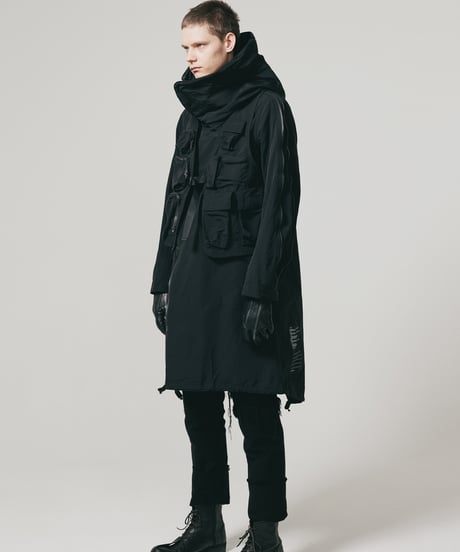 NU-1768 - MULTI ZIP MILITARY HOODIE COAT