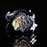 宝相華と動く蝶　Silver Ring