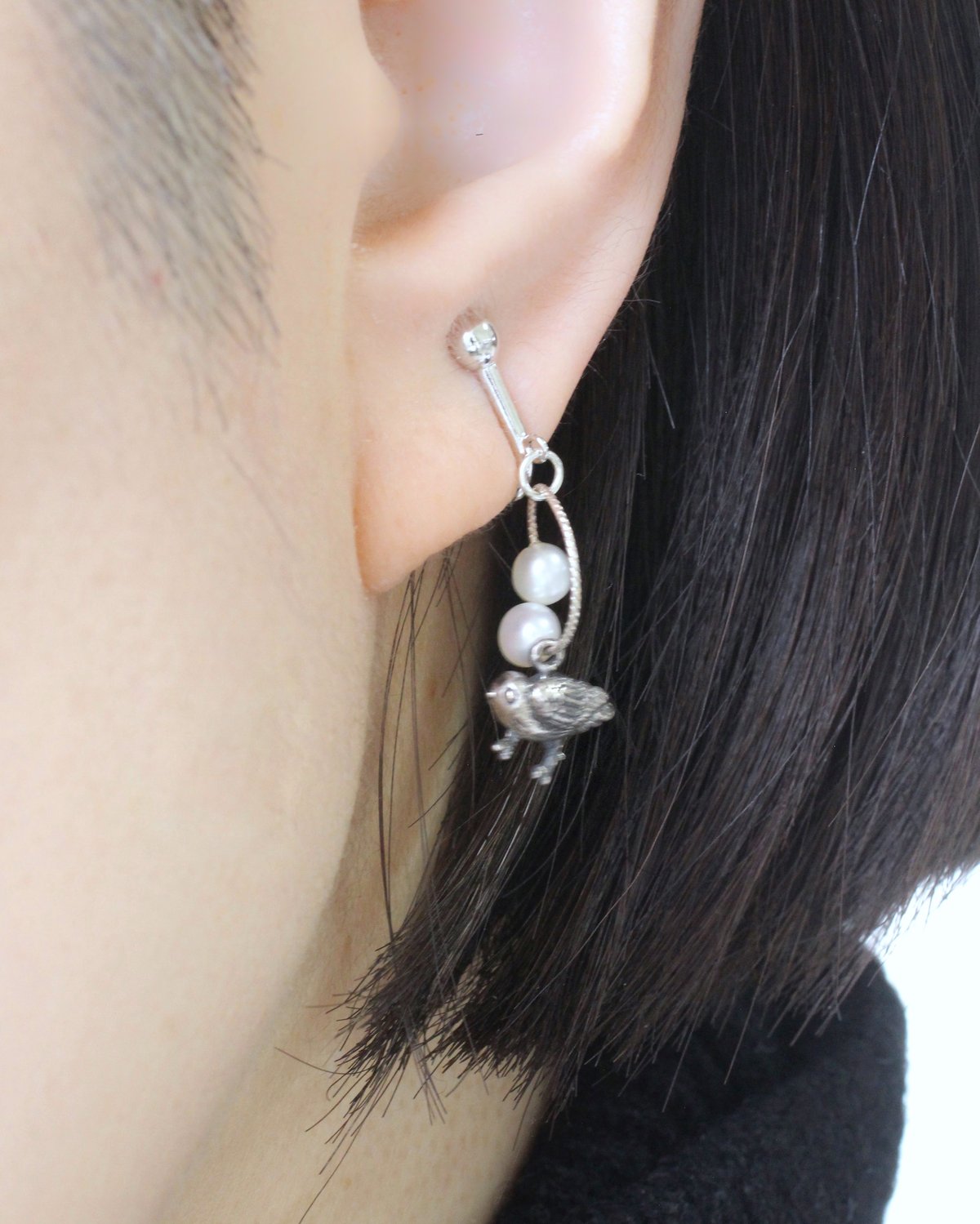 鳩の雛ピアス・イヤリング | Lissita