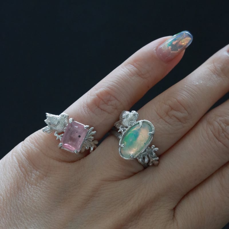 ピンクの鳩イヤカフ | Lissita