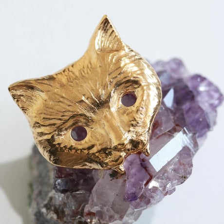 化け猫のお面ブローチ/ペンダント