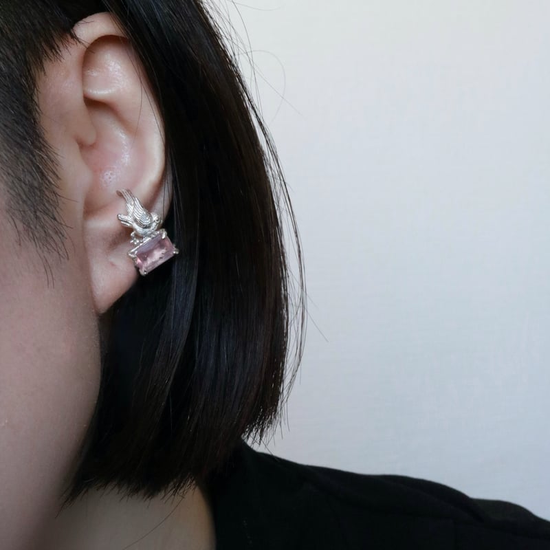 ピンクの鳩イヤカフ | Lissita