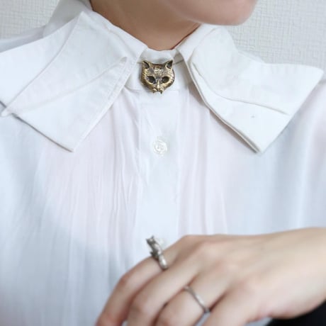 化け猫のお面ブローチ/ペンダント
