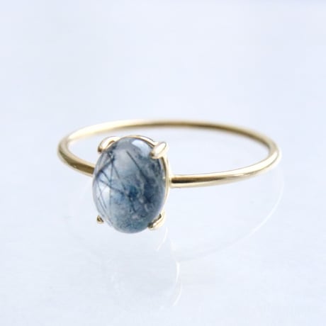 Tormalinated Quartz Ring