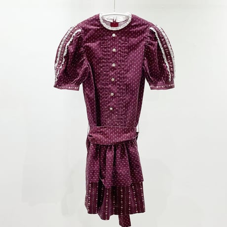 70s flower handmade dress