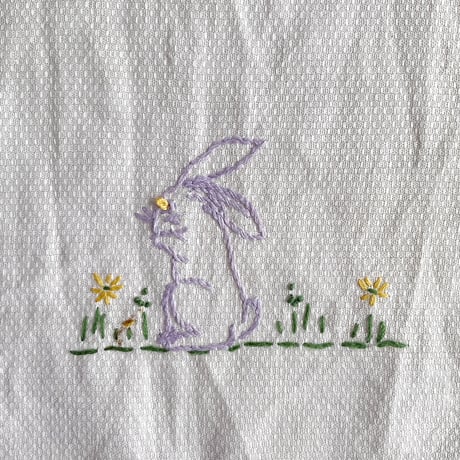 10s embroidery bib_rabbit