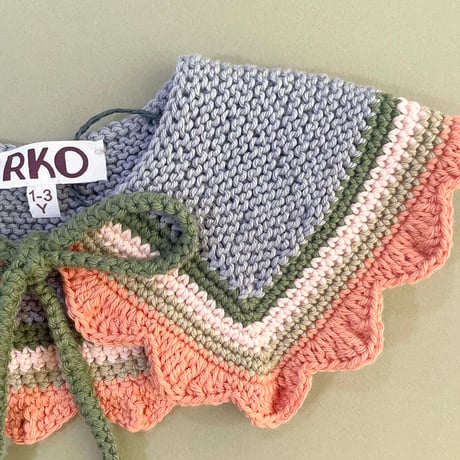 RKO_Cotton Collar (Peach,Grey) / 3-5,6-7years