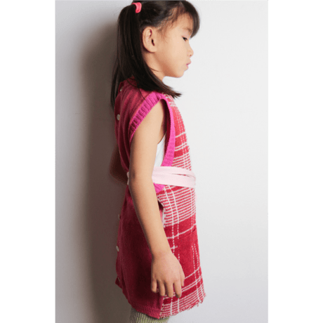 LIGNE NOIRE ENFANTS_ TARTAN DRESS (RED/Yellow) / 1,2,4years