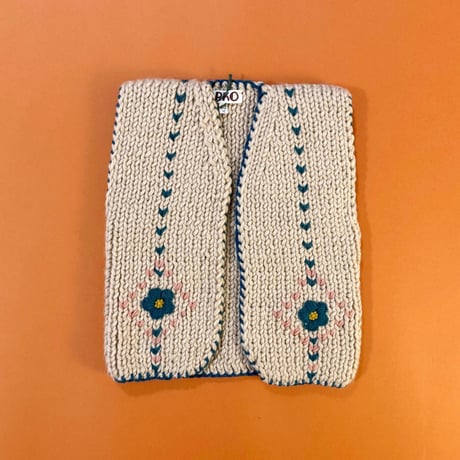 RKO_Floral Vest (GREY/BROWN/BLUE) / 3-4,5-6years