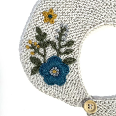RKO_Embroidery Collar (GREY/GREEN/RED) / 1-3,3-5years