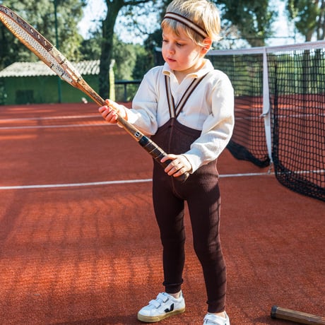 SILLY Silas Footless Collection_Chocolate brown stripe
