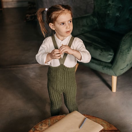 SILLY Silas Granny Teddy Warmy Tights Collection_Olive