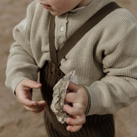 SILLY Silas Granny Teddy Warmy Footless Collection_Seaweed Brown