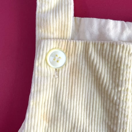 cream lemon overalls / 18months