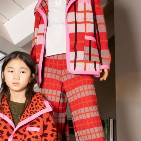 LIGNE NOIRE E._LEOPARD JACKET (SHOCK PINK) / 6years・120cm