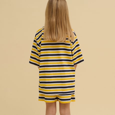 OXOX CLUB_Striped Potato Patch Tee (Green,Yellow) / 86-92,98-104,110-116,122-128,134-140cm