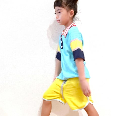 LIGNE NOIRE ENFANTS_ POLO (Light Blue/Red) / 6years