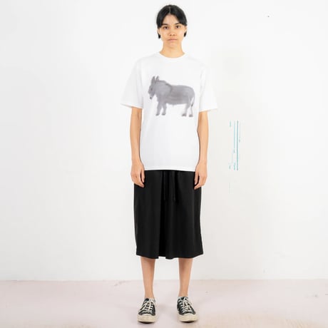 Wild Animals_UNISEX T-shirt (Donkey,Tree) / S