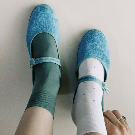 2e CHESTS×MARCOMONDE_STONE SHORT socks (Green,Pink,White)