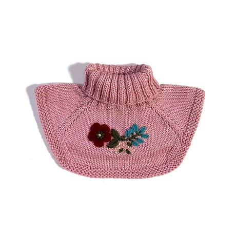 RKO_Embroidery Scarf (GREY/PINK/GREEN) / 1-3,3-5years