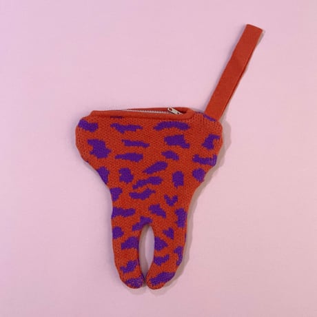 LIGNE NOIRE E. _ TOOTH BAG (SHOCK BLUE/ORANGE)