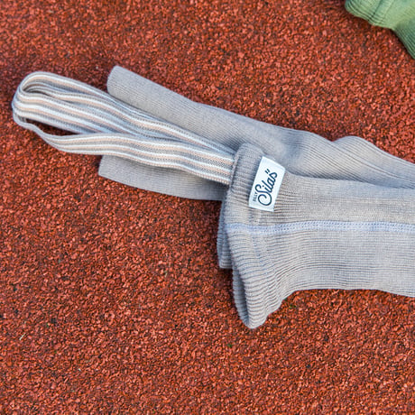 SILLY Silas Footless Collection_Oyster Grey Striped