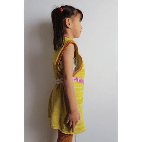 LIGNE NOIRE ENFANTS_ TARTAN DRESS (RED/Yellow) / 1,2,4years