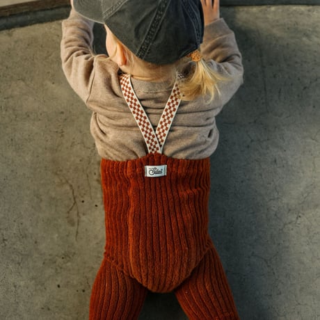 SILLY Silas Granny Teddy Warmy Footless Collection_Cinnamon Checked