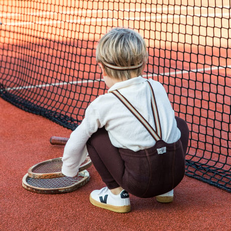 SILLY Silas Footless Collection_Chocolate brown stripe