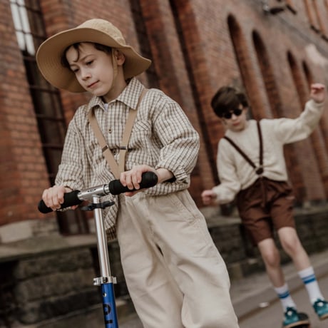 SILLY Silas Retro V braces_Sand Brown,Chocolate Brown / 4-8years