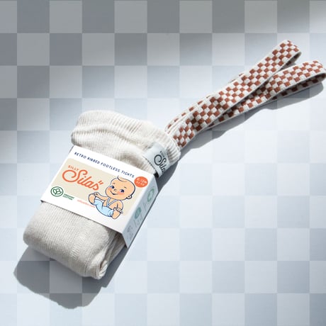 SILLY Silas Footless Collection_Cream Blend Checked