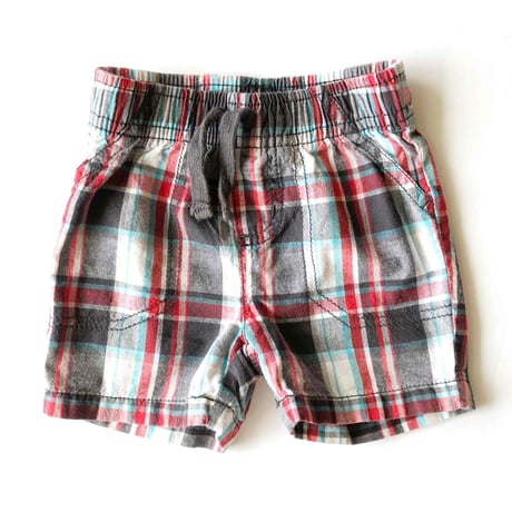 plaid pants _red mix / 6months
